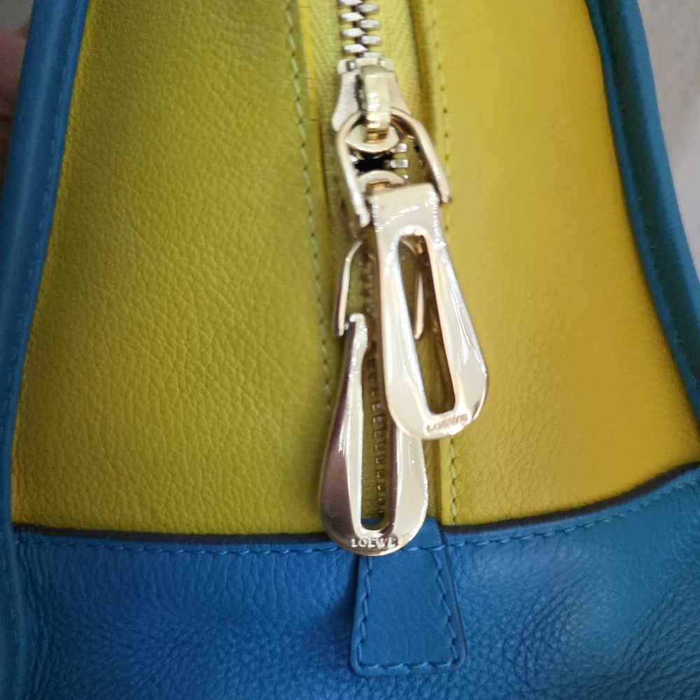 Vibrant Yellow and Blue Satchel with Red Details - Picture 7 of 16